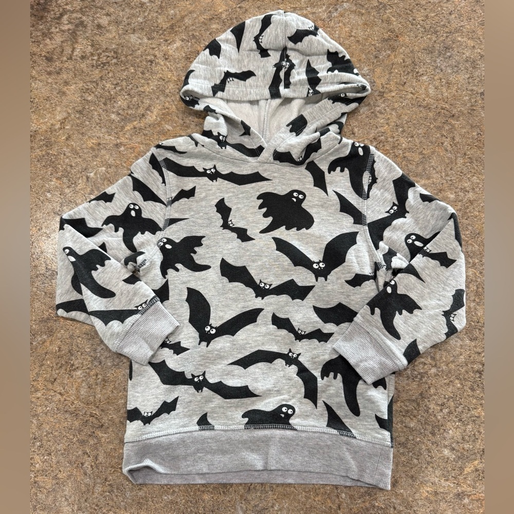 H&M Kids Bat & Ghost Hoodie – Size 4-6Y